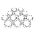Lifetime (12) 60-Inch Round Stacking Tables and (96) Chairs Combo (Commercial)