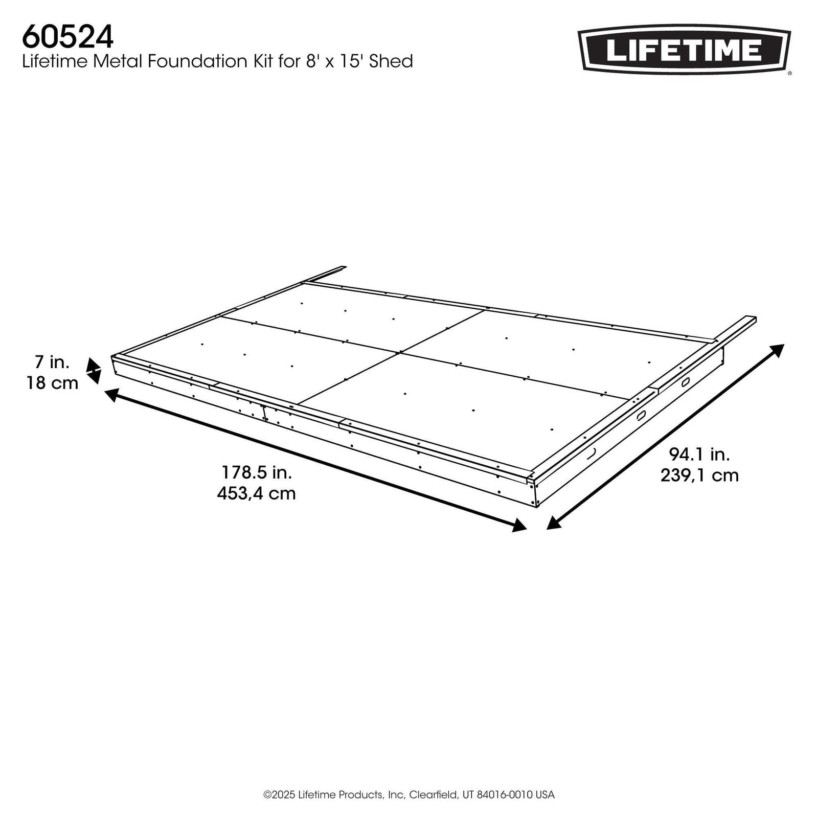 Lifetime Metal Foundation Kit for 8' x 15' Shed