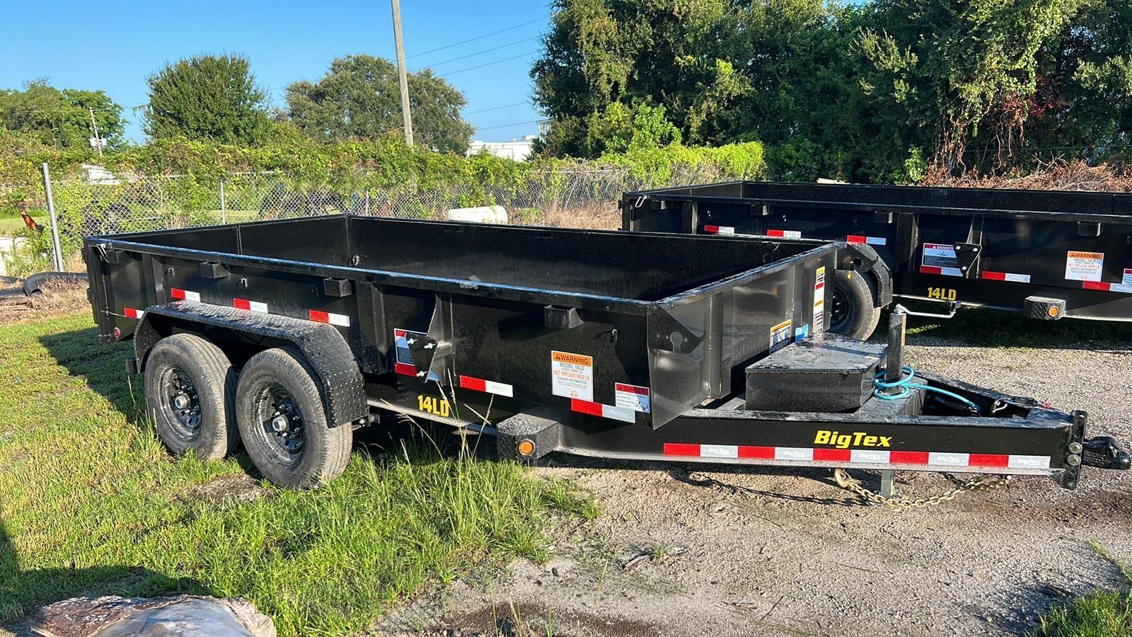 14 Foot Big Tex Low Profile with Spreader Gate Black Dump Trailer (14LD-14BK)
