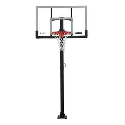 Lifetime Crank Adjust Bolt Down Basketball Hoop (54-Inch Tempered Glass)