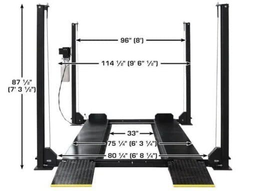 Atlas Apex 8 8,000 lb 4-Post Lift Car