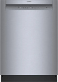 Bosch – 100 Series 24″ Front Control Smart Built-In Hybrid Tub Dishwasher with PureDry, 50 dBA – Stainless Steel