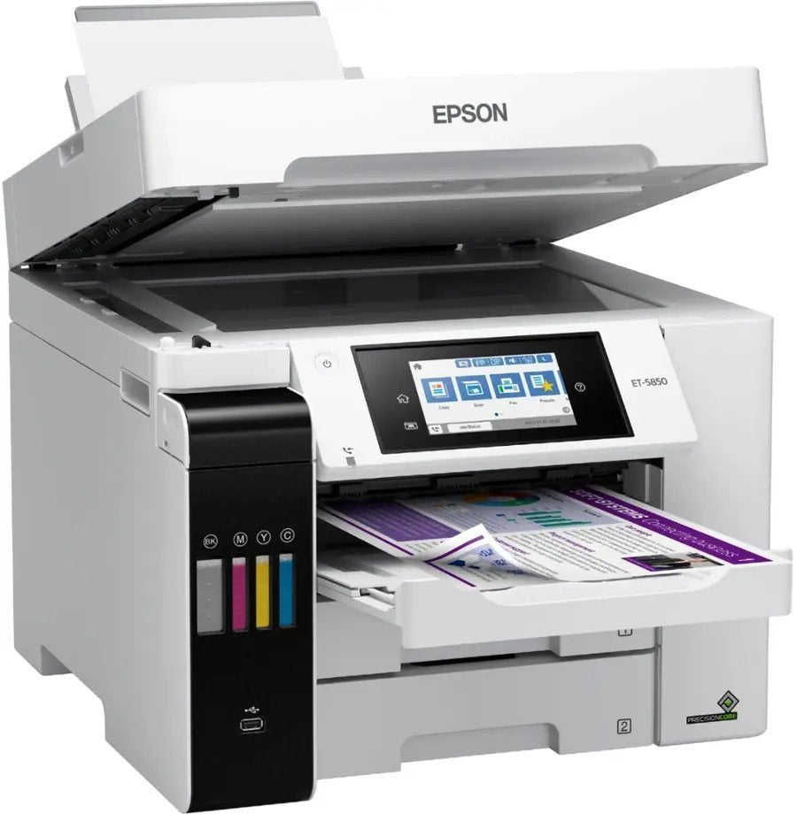 Epson EcoTank Pro ET-5850 Wireless Color All-in-One Supertank Printer C11CJ29201