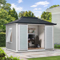 BEYOND SHED 10x12.6 Backyard Office Shed with Floors, Windows, and Lockable Doors