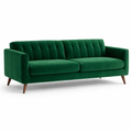 Emerald Luxe Velvet Sofa – Mid-Century Modern