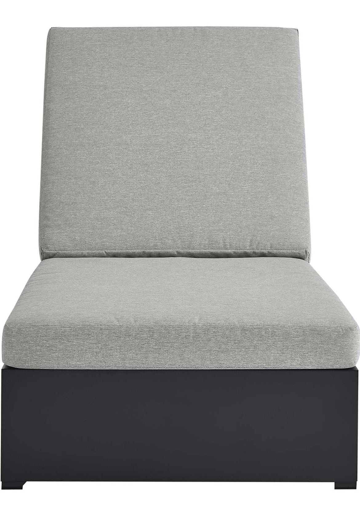 Modway Tahoe Aluminum Outdoor Chaise Lounge with Adjustable Backrest and Weather-Resistant Cushions, Gray White