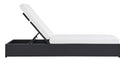 Modway Tahoe Aluminum Outdoor Chaise Lounge with Adjustable Backrest and Weather-Resistant Cushions, Gray White