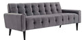 Modway Button-Tufted Upholstered Sofa – Mid-Century Modern Velvet Couch (Gray)