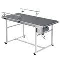 59″ x 23.6″ Motorized Belt Conveyor, Stainless Steel Frame, Adjustable Speed, Anti-Static PVC Belt, DOBA-CB59