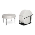 Lifetime (15) 60 in. Round Tables and Cart Combo
